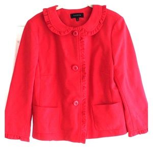 Flattering cherry red Talbots jacket size 12
